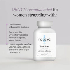 NeuEve Yeast Reset oregano oil visible for immune-friendly blend.
