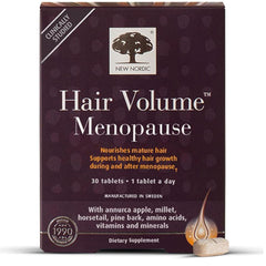 New Nordic Hair Volume Menopause bottle with capsules for daily hair support