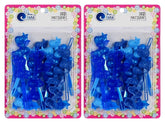 New Tara blue mix 40pc barrettes set for girls, durable and easy to clip.