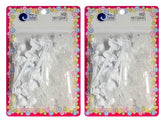 New Tara self hinge barrettes in white and clear, versatile 40-piece set for daily styling.