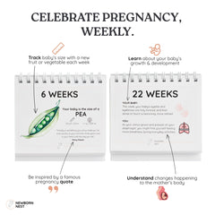 Newborn Nest fruit and veggie graphics make progress visual and engaging.