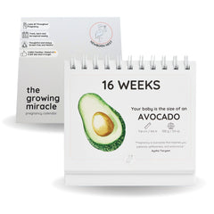 Newborn Nest weekly illustrations show week-by-week growth for expecting mothers at a glance.