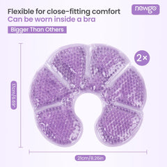 NEWGO breast ice pack contour-design hugs the breast for a comfortable fit.