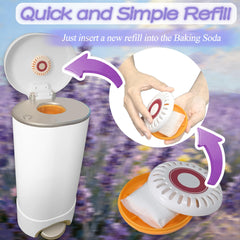 NewKe Step/Pail compatibility graphic for diaper pails