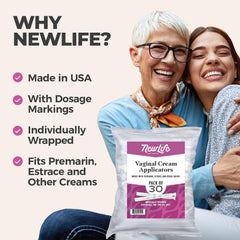 NewLife Naturals individually wrapped and sterilized applicators ensure one-time use hygiene.