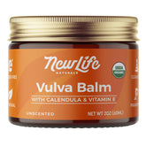NewLife Naturals Vulva Cream tube provides calendula-rich moisture for delicate skin.
