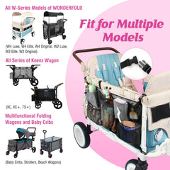 NewShot large capacity mesh storage keeps items organized on a wagon