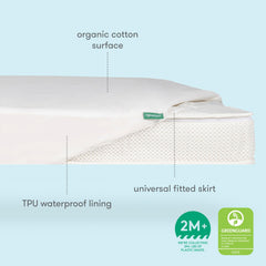 Newton Baby Cream Organic Twin Mattress Pad machine-washable for easy cleanup