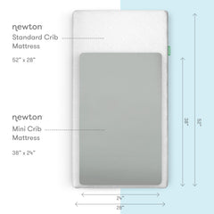 Newton Baby organic muslin mini-crib sheets pack emphasizes soft, hypoallergenic fabric for delicate skin.
