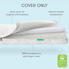 Newton Baby breathable fabric spare cover close-up showing airy weave for comfort.