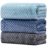 Newwiee 3pc ivory baby blankets with soft waffle fabric for cozy naps