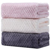 Newwiee baby blankets 3pcs soft neutral colors for cozy everyday use