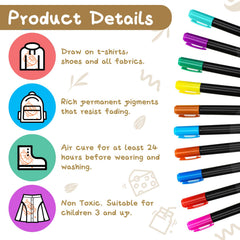 Newwiee fabric markers quick-drying and fade-resistant for vibrant designs.
