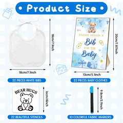 Newwiee stencils with 22 patterns for creative bib art.