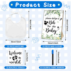 Newwiee stencils with 22 patterns provide versatile bib designs