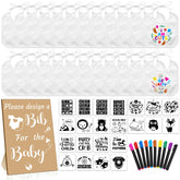 Newwiee white bibs ready for decorating with DIY patterns for personalized gifts.