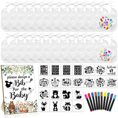 Newwiee white baby bibs for decorating, ideal for DIY bib projects.