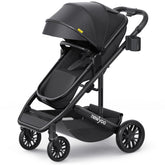 newyoo Nestro 516M bassinet mode showing lying-flat newborn comfort