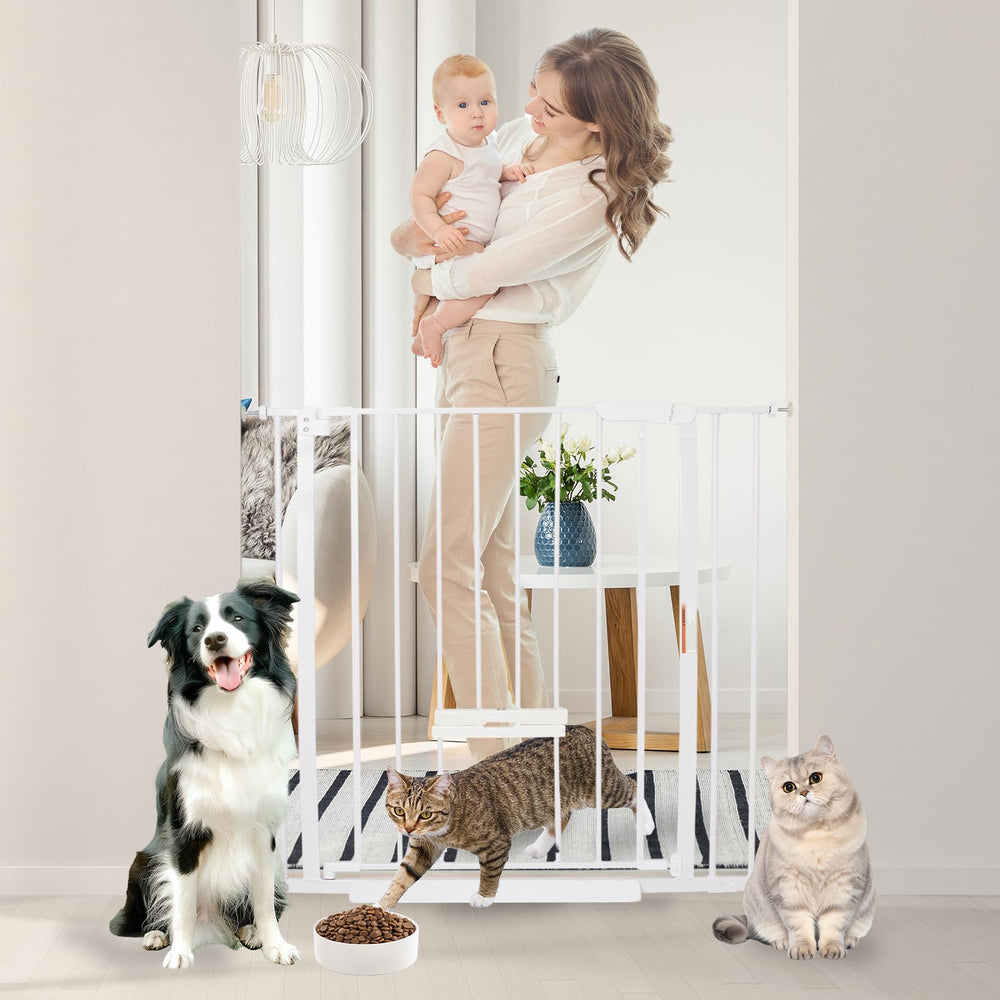 NexusSmash 30-inch gate with cat door, front view, easy pet access