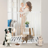 NexusSmash 41-inch gate with cat door showing setup and passage