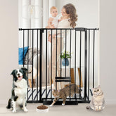 NexusSmash 41-inch baby gate with cat door allows small pets to pass safely.