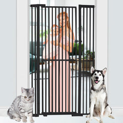 NexusSmash 71-inch extra-tall gate for secure pet containment in doorways and stairs.