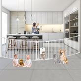NexusSmash baby gate with cat door provides flexible wide coverage for large openings.