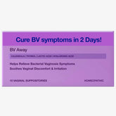 Neycher BV Away Suppostories packaging for discreet on-the-go odor management.