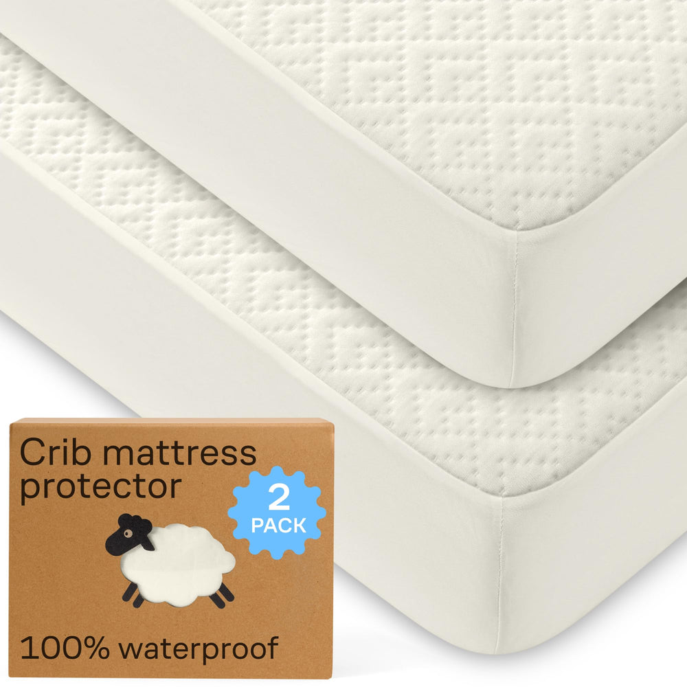 Niagara Crib 2 Pack waterproof mattress protector covering crib mattress for spill protection