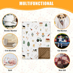 Niallant double-layer design front cow-print and back dot-texture for tender baby touch