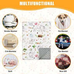 Niallant baby blanket size 30x40 inches for ample coverage.