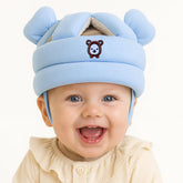 Nibelloo baby head protector with foam bumpers for safe crawling sessions at home