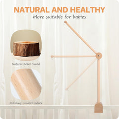 NICEMER Baby Crib Arm 360° rotation enables flexible positioning near baby.