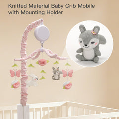 NICEMER knit fabric close-up highlights soft texture as nursery decor.