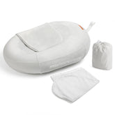 NICEMER inflatable baby bathtub with cloud fleece cover for gentle, soothing baths