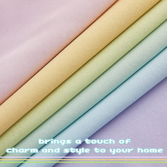 NICETOWN rainbow curtains grommets enable easy hanging with standard rods.