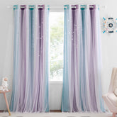 NICETOWN Moon Star Curtains show hollow-star shapes that filter light gently for a dreamy nursery.