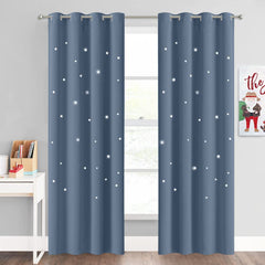 NICETOWN nursery curtain with star cutout detail enhances kid friendly decor