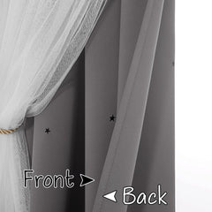 NICETOWN star-moon cutout curtains kids room with whimsical lighting