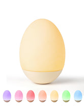 NICKLUC egg-shaped night light in a nursery providing a gentle glow for bedtime