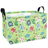 NIETEIN Kid Large Empty Easter Basket pattern closeup, adding cheerful storage to playrooms.