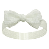 Nihao Baby off-white lace baptism headband for christening photos