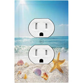 Nijuodnijir seashell starfish 1-gang outlet cover enhances beach-themed decor with durability