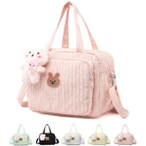 NIKUKY diaper bag tote with insulated bottle pocket keeps bottles at a stable temperature