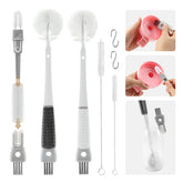 NineFOX four-pack bottle washer set ready for easy bottle cleaning and storage.