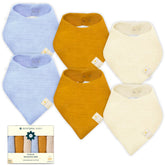 NINTARABABY Bandana Bib with 7-layer absorbent core for mess-free meals.