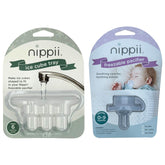 Nippii freezable teether pacifier in use provides soothing cooling relief.