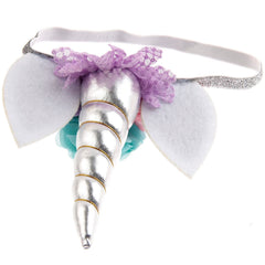 Nishine glitter unicorn horn headband adds festive charm to birthday celebrations.