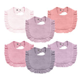 NISXABEBE baby muslin bibs with flounce-lace border for style and moisture control.