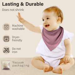 NISXABEBE solid-color bibs enhance outfits while protecting clothing from moisture.